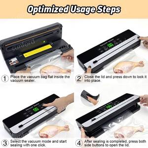 آلة تفريغ الهواء وختم الطعام قابلة لضبط درجة الحرارة بقوة 120 واط مصنوعة من البلاستيك ABS لتخزين طعام طازج لفترة طويلة - Product Image 3