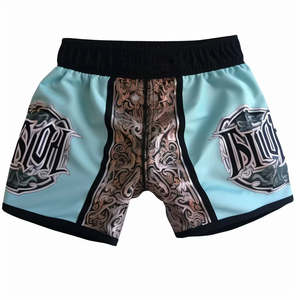 Shorts de boxe d'entraînement intensif pour hommes, taille mi-haute, tricotés, respirants, séchage rapide, lisses à l'avant, pour les routines quotidiennes - Product Image 5