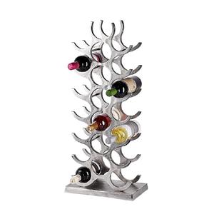 Barware Aluminum Silver <b>Wine</b> Bottle <b>Rack</b> New Design Handmade Tableware Decorative Champagne Bottle Stand - Product Image 4