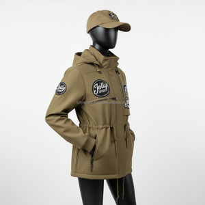 Chaqueta Softshell para Mujer, Tejido de 320 GSM, Tono Oliva, con Paneles Frontales en el Pecho, Logotipo Bordado Personalizado - Product Image 4