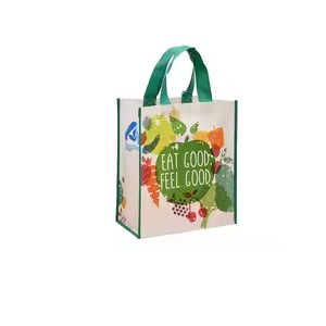 ถุงผ้าช็อปปิ้งทำจากผ้า PP ไม่ทอพร้อมที่จับโลโก้ที่กำหนดเองได้เป็นมิตรต่อสิ่งแวดล้อมแบบพกพาโรงงาน OEM - Product Image 2