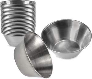 Condimento de alta calidad Mini salsa de inmersión individual Mini tazas de Salsa de inmersión de acero inoxidable pequeñas tazas redondas - Product Image 1