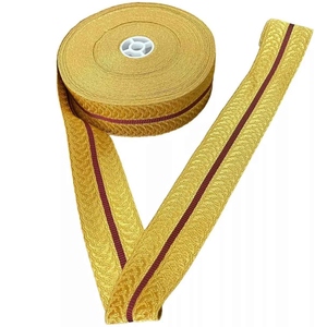 High Quality <b>Ribbon</b> Braid Vintage Lace with Metallic Thread Embroidery Trim Made in Pakistan - Product Image 3