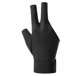 Gants de billard hauts blancs Logo personnalisé Gants de billard 3 doigts Gants de billard Accessoires de table de billard pour main droite ou gauche - Product Image 1