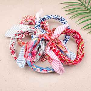 Pañuelo de Algodón Estampado a Mano, Pañuelo Reutilizable para la Cara, Juego de 5 Pañuelos de Viaje - Product Image 3