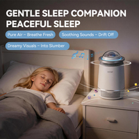Nouvelle innovation 2026 : Purificateur d'air robot IA avec veilleuse, projecteur d'étoiles galactiques, compagnon émotionnel pour la chambre des enfants et de la famille