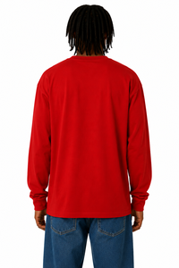 เสื้อเชิ้ตแขนยาวสีแดงเรียบ ผลิตจากผ้าฝ้าย 100% คุณภาพสูง ออกแบบโดยผู้เชี่ยวชาญชาวอิตาลี สำหรับผู้ชาย เหมาะสำหรับงานลำลอง จัดหาแบบ ODM - Product Image 2