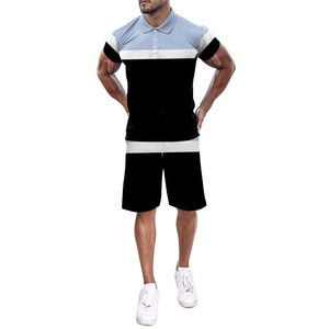 Polo de manga corta para hombre de verano 2025, conjunto corto deportivo informal, conjuntos de pantalones cortos de dos piezas para adultos - Product Image 6