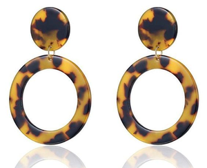 Pendientes elegantes para mujer, joyería, pendientes de aro de resina para mujer, joyería de moda de - Product Image 3