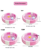 Piscine gonflable pliable en gros pour animaux de compagnie et tout-petits, baignoire ronde en PVC épaissi avec fosse à balles pour les jeux d'été en extérieur