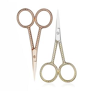 Tijeras Rectas de Acero Inoxidable, Herramienta de Precisión para Cejas, Mango de Cerámica, Afiladas, Profesionales, para Recortar el Cabello - Product Image 2