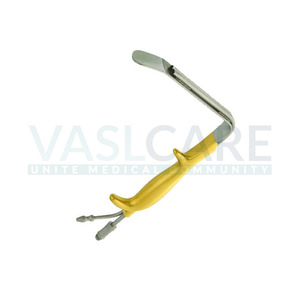 Vaslcare 18.5cm Rétracteur à fibre optique style Ferriera Manche doré en acier inoxydable Base d'instruments chirurgicaux manuels - Product Image 4
