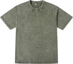 เสื้อยืดสตรีทแฟชั่นผู้ชาย ล้างสีแบบ Acid Wash ผ้าโพลีเอสเตอร์/คอตตอน สีพื้น 240 กรัม สตรีทแวร์ แห้งเร็ว ทรงปกติ ระบายอากาศได้ดี คุณภาพสูง - Product Image 1