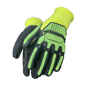 Nuevo diseño Tpr algodón construcción Anti-corte y protección de alto nivel para aceite Gas mecánico trabajo seguridad guantes resistentes a impactos - Product Image 3