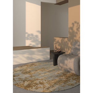 Kavi <b>Grey</b> Black Hand Knotted Wool Bamboo Silk Rug Abstract for Home Hallway 10mm Project Error Jaipur Rugs US Model Esk-431 - Product Image 5