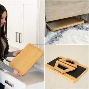 Sofá de madera de bambú antideslizante reposabrazos sofá brazo bandeja Mesa sofá bandeja perfecta para portavasos buena bandeja de brazo - Product Image 4