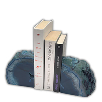 Serre-livres polis en Agate Teel, serre-livres teintés en pierres précieuses de qualité supérieure provenant d'amayra Crystal, exportation en inde, 2022