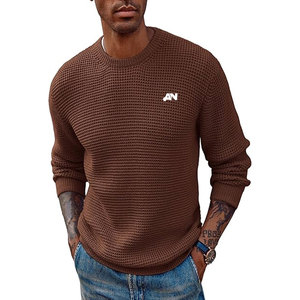 เสื้อสเวตเตอร์วาฟเฟิลผ้าฝ้าย100% สำหรับผู้ชายสไตล์ลำลองมีฮู้ดและเสื้อสเวตเชิ้ตสำหรับฤดูหนาว - Product Image 2