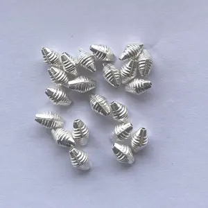 12mm 925 in argento Sterling bozzolo di mare conchiglia di perline a forma di tamburo oro Micron perline risultati fai da te distanziatore gioielli che fanno perline all'ingrosso