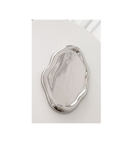 ถาดโลหะตอกทำด้วยมือสำหรับใช้งานได้หลากหลายถาดรองจานเน้นหรือวางกลางโต๊ะสำหรับเทศกาล - Product Image 6