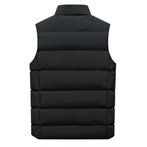 New Arrival Men's Casual Hooded Canvas Waterproof Breathable Winter Puffer Vest-High Quality Low MOQ Customizable Front - Product Image 3