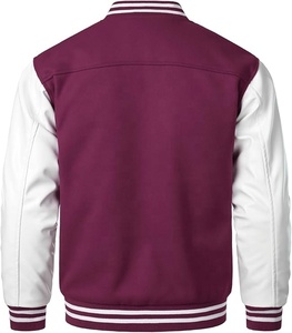 Blouson Bomber de Baseball Personnalisé pour Homme, Style Universitaire, Coupe-Vent, Col Montant, avec Logo Frontal, Idéal Automne - Product Image 2