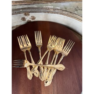 Look vintage des années 1890 doré poli ensemble de couverts de qualité fabuleuse ensemble magnifiquement conçu par coup de pinceau Bliss - Product Image 2