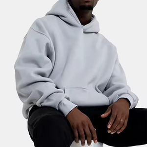 Sweat à capuche surdimensionné avec logo personnalisé, 100% coton, tissu éponge français, streetwear ample, meilleure qualité, poids lourd pour l'hiver - Product Image 4