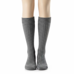 Eco Friendly Knee Length Knitted <b>Socks</b> Cotton Spandex Soft Breathable Stretch <b>Warm</b> Long <b>Socks</b> For <b>Men</b> Women Daily Wear Comfort - Product Image 1