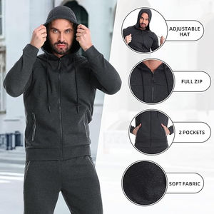 Conjuntos Deportivos de Invierno Transpirables para Hombre, Tallas Grandes, con Color Personalizado y Diseño Impreso, 100% Algodón de Alta Calidad - Product Image 1