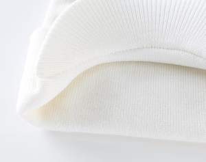 Bonnet d'hiver décontracté unisexe avec revers, chaud, double tricot, 100 % acrylique, tricoté à la main, respirant, imperméable, uni, idéal pour les voyages - Product Image 3