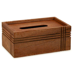 Boîte à mouchoirs en bois classique faite à la main, aspect naturel, multi-usages pour la maison, la cuisine, les restaurants, les hôtels et les bureaux - M.A.HANDICRAFT - Product Image 1