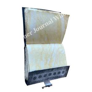 สมุดปกแข็งสมุดโน๊ตหนังแท้แบบคลาสสิคหนังสือคาถาแนววินเทจของขวัญสำหรับผู้หญิงไดอารี่ศิลปิน - Product Image 5