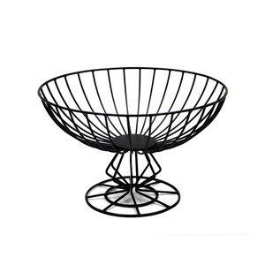 Hot Selling Metal Iron <b>Wire</b> <b>Basket</b> in Round Shape Black Finished for Tabletop Kitchen Fruits Vegetables <b>Storage</b> <b>Basket</b> - Product Image 2