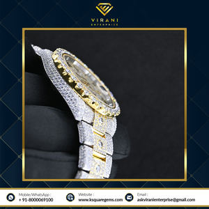 นาฬิกา Moissanite ที่มียอดขายสูงสุดพร้อมนาฬิกา Iced Out ประดับเพชร VVS Clarity พร้อมโลโก้ที่กําหนดเองมีจําหน่ายในราคาขายส่ง - Product Image 6