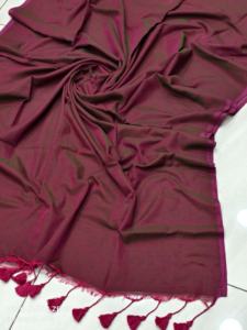 Sari en coton bangal uni, écologique, séchage rapide, léger, tissé, robe de mariée pour filles/femmes, largeur 6,3 m, 350 g pour les mariages - Product Image 3