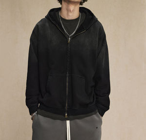 Ropa de Otoño Ecológica, Transpirable, Holgada, con Estampado Frontal, Tejido Grueso, 100% Algodón, Personalizada, de Felpa de Algodón para Hombre - Product Image 5