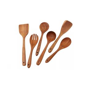 Juego de Cubiertos de Madera para Ensalada, Cuchara, Tenedor, Cuchillo, Juego de Cubiertos de Primera Calidad, Juego de Cubiertos de Diseño Moderno para Cocina - Product Image 4