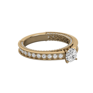 Anillo Solitario de Oro de 14K para Mujer con Diamante Cultivado en Laboratorio - Product Image 2