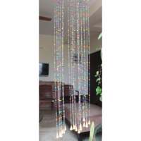 Guirlande bohème perlée avec clochettes en plastique pour décoration suspendue
