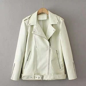 Veste en cuir pour femmes et nouvelle veste en cuir pour femmes printemps et automne, veste courte pour femmes, coupe ajustée - Product Image 4