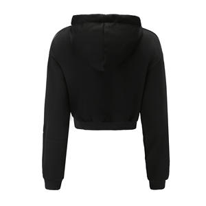 Wholesale Premium French Terry <b>Women's</b> Blank Hoodie Oversized Boxy Crop Top Drop Shoulder Loose Casual Long Sleeve Sweatshirt - Product Image 6