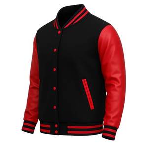 Veste universitaire en cuir/laine à col montant de qualité supérieure pour hommes, manteau universitaire décontracté de taille XS-5XL pour l'automne Letterman et garçons - Product Image 4