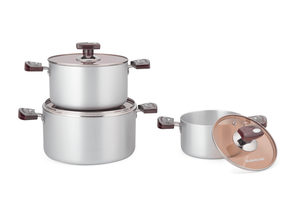 Batterie de cuisine en aluminium 3 pièces au meilleur prix avec modèle SH8933 Design moderne Style produit chaud-ustensiles de cuisine en métal anodisé - Product Image 3