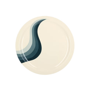 Plato de vajilla y cubiertos de porcelana con estampado de almohadilla para el hogar para utensilios de cocina y restaurantes - Product Image 3