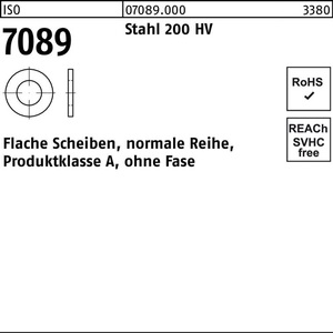 Arandelas Planas de Acero ISO 7089 12 200 HV Paquete de 500 Piezas - Product Image 1