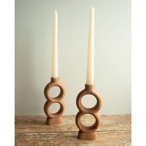 Fancy Home Decoration <b>Wooden</b> Candle <b>Holder</b> Set of 2 <b>Wooden</b> <b>Candlestick</b> for Wedding Parties Decoration Candle <b>Holder</b> and Stand - Product Image 3
