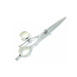 Tijeras de corte de pelo de peluquero de acero inoxidable de la mejor calidad, hoja recta con pulido de acabado de anillo ajustable para peluquería de bebé - Product Image 2