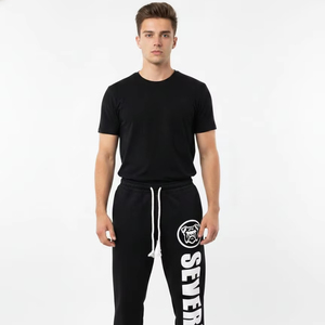 Chándales de Diseño Personalizado con Logotipo, de Alta Calidad, Ajuste Holgado, Transpirables, con Estampado Puff, de Algodón y Felpa para Hombre - Product Image 1