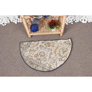 Alfombra turca Vintage Beige clásica de 2,5x1,5 pies hecha a mano de seda de bambú área grande rectángulo patrón abstracto para sala de estar pasillo - Product Image 1